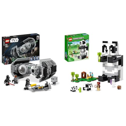 LEGO Star Wars TIE Bomber Modellbausatz mit Darth Vader Minifigur & 21245 Minecraft Das Pandahaus Set von LEGO