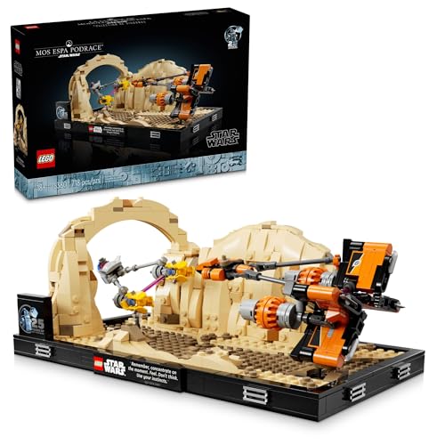 LEGO Star Wars - The Phantom Menace Mos ESPA Podrace Diorama, Modell Bauen und ausstellen für Erwachsene, Star Wars Fan Geschenk mit Anakin Skywalkers Podracer, Sammlerstück May The 4th Be with You LEGO Star Wars - The Phantom Menace Mos ESPA Podrace Diorama, Modell Bauen und ausstellen für Erwachsene, Star Wars Fan Geschenk mit Anakin Skywalkers Podracer, Sammlerstück May The 4th Be with You von LEGO
