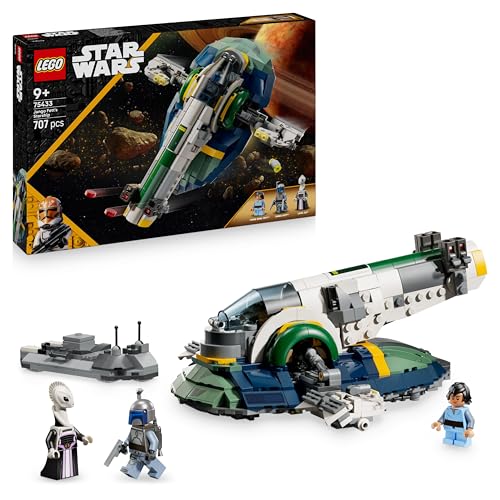 LEGO Star Wars: Angriff der Klonkrieger Jango Fetts Sternenschiff - Spielzeug für Jungen und Mädchen ab 9 Jahren - Kopfgeldjäger Minifiguren - Kreative DIY Deko - Geschenkidee für Kinder - 75433 von LEGO