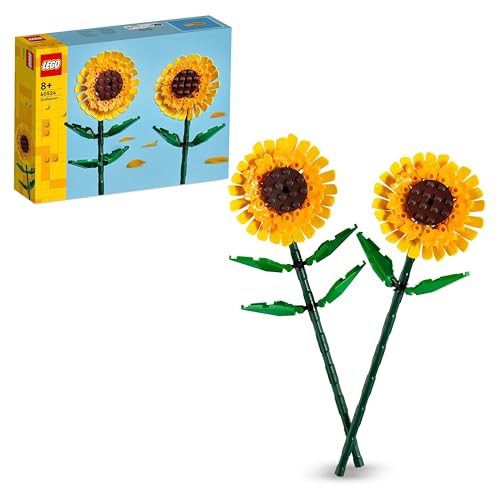 LEGO Creator Sonnenblumen, Set mit künstliche Blumen für Kinder ab 8 Jahren, ideal als Kinderzimmer-Deko oder Blumenstrauß, Geschenk für Jugendliche Mädchen und Jungen 40524 von LEGO