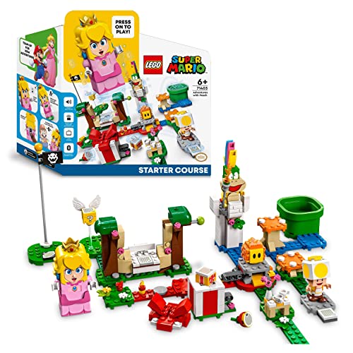 LEGO Super Mario Abenteuer mit Peach – Starterset, baubares Spielzeug mit interaktiver Prinzessinnen-Figur, Gelber Toad und Lemmy, Geschenk für Kinder, Jungen, Mädchen und Videospiel-Fans 71403 LEGO Super Mario Abenteuer mit Peach – Starterset, baubares Spielzeug mit interaktiver Prinzessinnen-Figur, Gelber Toad und Lemmy, Geschenk für Kinder, Jungen, Mädchen und Videospiel-Fans 71403 von LEGO