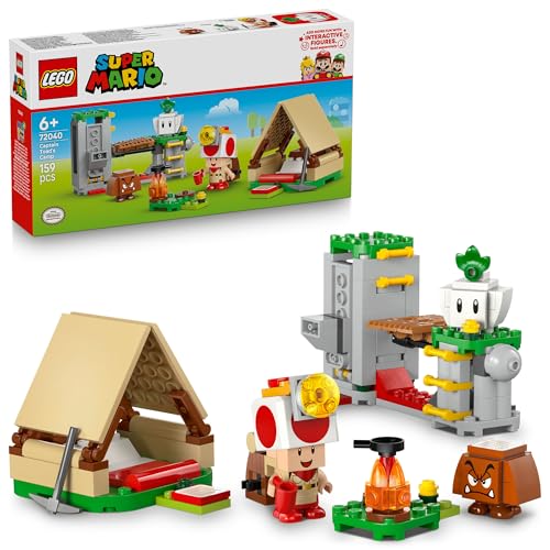 LEGO Super Mario Captain Toad-Camp- Interaktives Spielzeug mit 3 Figuren - Gumba, Zelt & einstürzender Brücke - Kinder Mitbringsel - Spielset - Gamer Geschenk für Jungen & Mädchen ab 6 Jahren - 72040 LEGO Super Mario Captain Toad-Camp- Interaktives Spielzeug mit 3 Figuren - Gumba, Zelt & einstürzender Brücke - Kinder Mitbringsel - Spielset - Gamer Geschenk für Jungen & Mädchen ab 6 Jahren - 72040 von LEGO