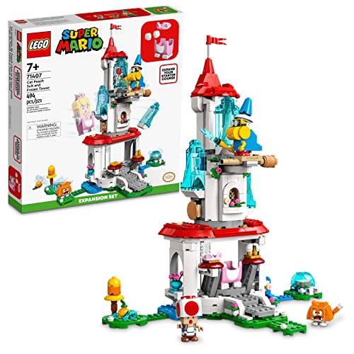 LEGO Super Mario Cat Peach Suit and Frozen Tower Erweiterungsset 71407 Bauspielzeug Set für Kinder, Jungen und Mädchen ab 7 Jahren (494 Teile) von LEGO