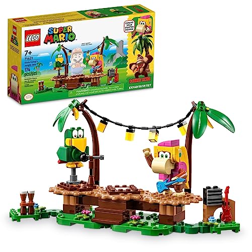 LEGO Super Mario Dixie Kong's Jungle Jam Erweiterungsset 71421, Super Mario Geschenkset für Jungen und Mädchen im Alter von 7-9 Jahren, baubares Spielzeugspiel mit 2 baubaren Super Mario Figuren mit LEGO Super Mario Dixie Kong's Jungle Jam Erweiterungsset 71421, Super Mario Geschenkset für Jungen und Mädchen im Alter von 7-9 Jahren, baubares Spielzeugspiel mit 2 baubaren Super Mario Figuren mit von LEGO