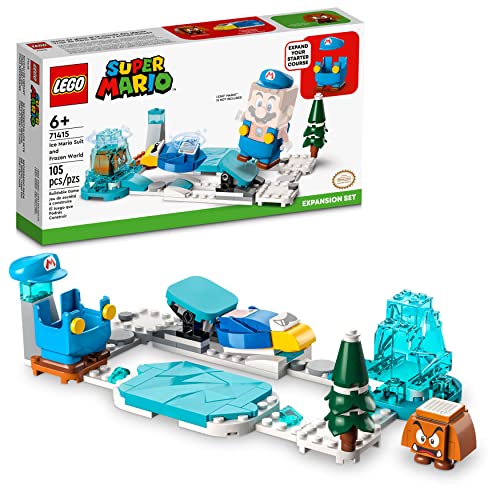 LEGO Super Mario Ice Mario Anzug und Frozen World Expansion Set 71415, Sammlerstück Bauspiel mit Figur Kostüm plus Cooligan und Goomba Enemy Figuren LEGO Super Mario Ice Mario Anzug und Frozen World Expansion Set 71415, Sammlerstück Bauspiel mit Figur Kostüm plus Cooligan und Goomba Enemy Figuren von LEGO