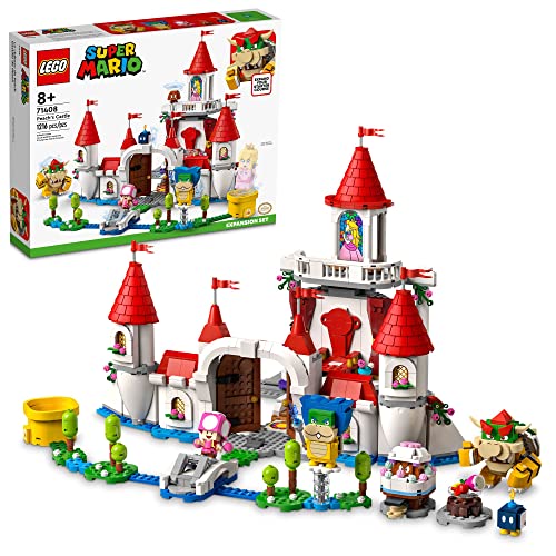 LEGO Super Mario Pfirsich's Castle Erweiterungsset 71408, Spielspielzeug zum Zusammenbauen, Geschenke für Kinder ab 8 Jahren mit Time Block Plus Bowser und Toadette Figuren, zum Kombinieren mit von LEGO