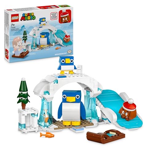 LEGO Super Mario Schneeabenteuer mit Familie Pinguin – Erweiterungsset, Spielzeug mit Pinguin-Figuren und Gumba-Figur, Fanartikel für Kinder, Geschenk für Gamer, Jungs und Mädchen ab 7 Jahren 71430 von LEGO