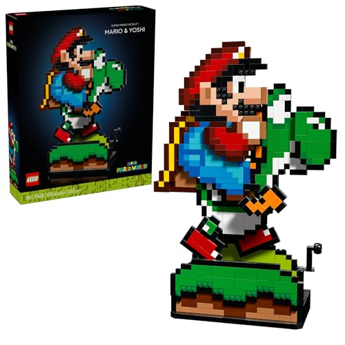 LEGO Super Mario World - Mario & Yoshi Nintendo Geschenk für Erwachsene Fans Mario Sammelspielset Pixelierte Nintendo-Figuren Spielset Spielerisches Schaumodell Fun Room Decor 71438 LEGO Super Mario World - Mario & Yoshi Nintendo Geschenk für Erwachsene Fans Mario Sammelspielset Pixelierte Nintendo-Figuren Spielset Spielerisches Schaumodell Fun Room Decor 71438 von LEGO