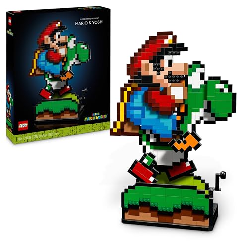 LEGO Super Mario World: Mario & Yoshi Nintendo Set zum Sammeln, pixelige Figuren, Modell zum Bauen und Ausstellen, Wohn-Deko und Sammlerstück, Modellbausatz und Geschenk für Erwachsene Fans 71438 LEGO Super Mario World: Mario & Yoshi Nintendo Set zum Sammeln, pixelige Figuren, Modell zum Bauen und Ausstellen, Wohn-Deko und Sammlerstück, Modellbausatz und Geschenk für Erwachsene Fans 71438 von LEGO