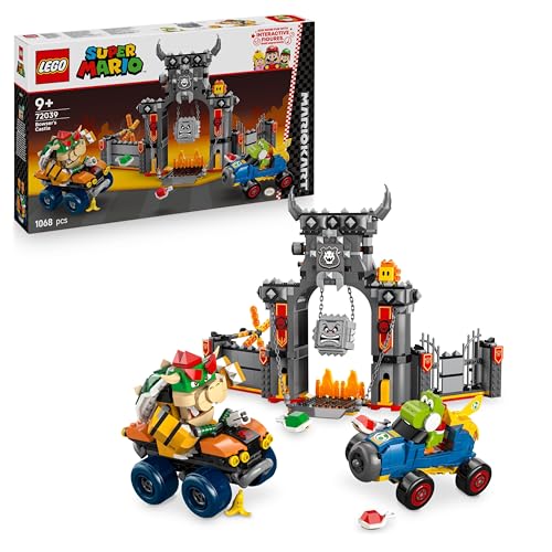 LEGO Super Mario: Mario Kart - Bowsers Schloss - Interaktives Spielzeug mit 2 Autos & 4 Figuren - inkl Yoshi - Kreatives Spielset für Kinder und Gamer Geschenk für Jungen & Mädchen ab 9 Jahren - 72039 von LEGO