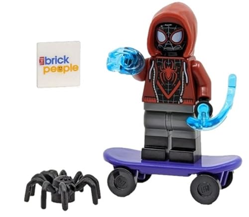 LEGO Superhelden Spider-Man: Miles Morales Minifigur mit Skateboard und Web Blasts von LEGO