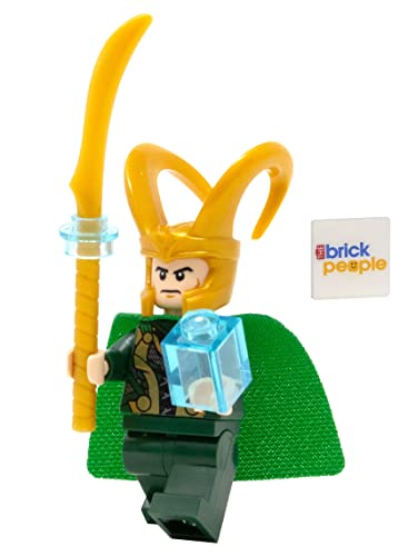 LEGO Superhelden: Loki Minifigur mit Zepter und Tesserakt und zusätzlichem blauem Umhang – ab 6 Jahren (1 Stück) von LEGO