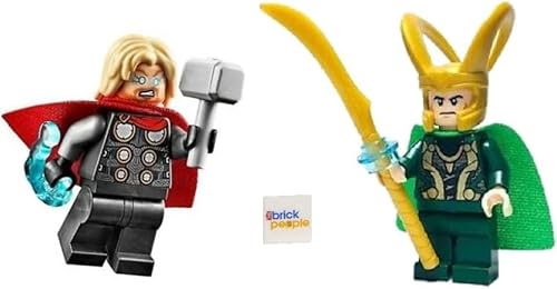 LEGO Superhelden: Thor und Loki Minifiguren mit Mjolnir und Stab ab 6 Jahren von LEGO