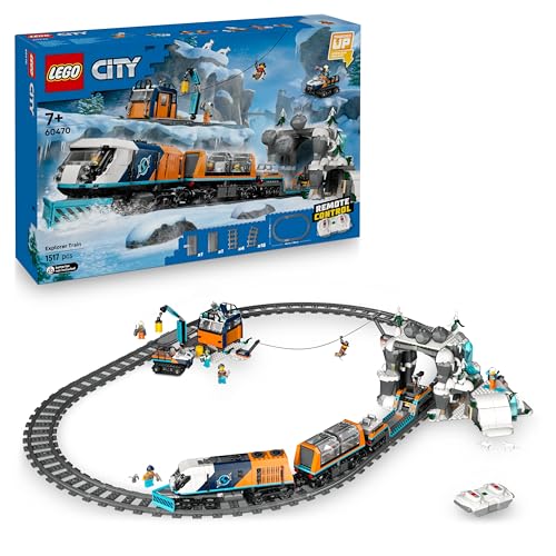LEGO City Arktis-Polarexpress - Enthält ferngesteuerte Eisenbahn, Schneepflug, 30 Gleissegmente und 6 Minifiguren sowie Felssturz-Funktion - Geschenk für Jungen ab 7 Jahren - 60470 LEGO City Arktis-Polarexpress - Enthält ferngesteuerte Eisenbahn, Schneepflug, 30 Gleissegmente und 6 Minifiguren sowie Felssturz-Funktion - Geschenk für Jungen ab 7 Jahren - 60470 von LEGO