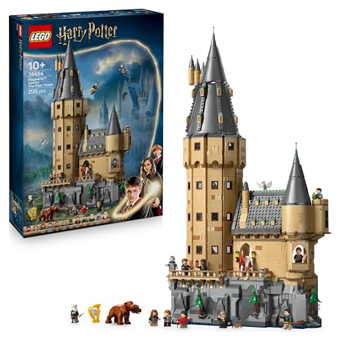 LEGO Harry Potter Schloss Hogwarts: Der Hauptturm - Spielzeug mit fliegendem Schlüssel, Zauberschachzimmer, 12 Minifiguren - Geschenk für Jungen, Mädchen & Erwachsene Fans ab 10 Jahren - 76454 von LEGO