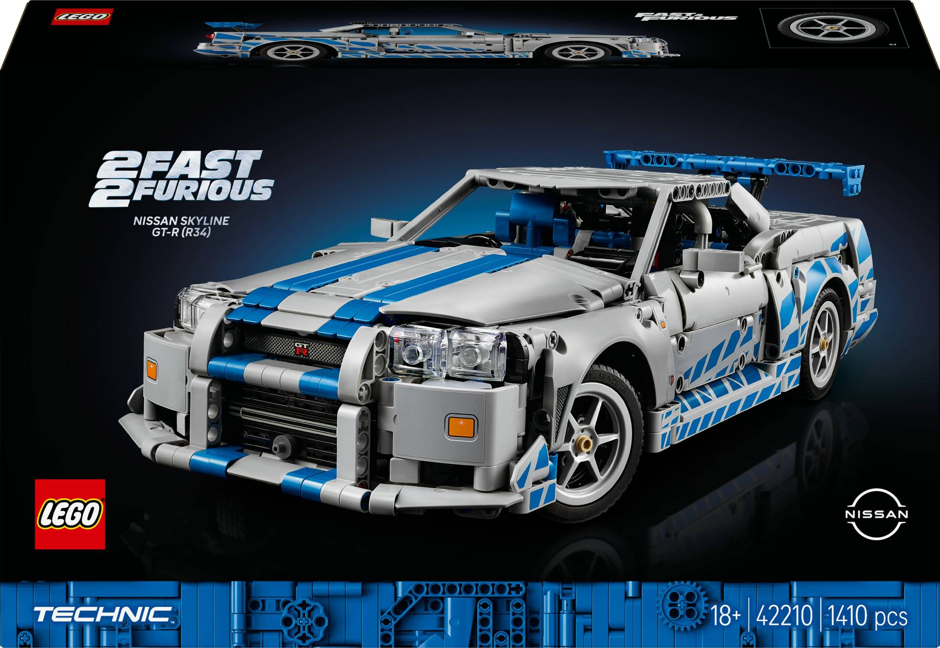 LEGO Technic 42210 2 Fast 2 Furious Nissan Skyline GT-R R34 Flitzer von LEGO