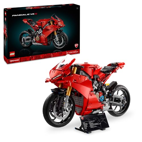 LEGO Technic Ducati Panigale V4 S Motorrad, baubares Motorradmodell, Bausets für Erwachsene, Männer und Frauen, ab 18 Jahren, Geschenkidee für Fans von Ducati und Motorrädern 42202 LEGO Technic Ducati Panigale V4 S Motorrad, baubares Motorradmodell, Bausets für Erwachsene, Männer und Frauen, ab 18 Jahren, Geschenkidee für Fans von Ducati und Motorrädern 42202 von LEGO