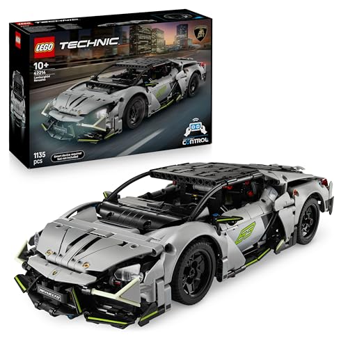 LEGO Technic Lamborghini Revuelto Supersportwagen Spielzeug – ferngesteuertes Automodell mit Lichtfunktionen, Lenkung und wiederaufladbarem Akku-Hub – Geschenk für Jungen ab 10 Jahren – 42214 von LEGO