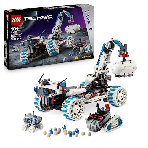 LEGO Technic Lunar Outpost Mondrover-Raumfahrzeug - Konstruktionsspielzeug - Interaktives Spielzeug - Kran und Sonnenkollektoren - Robotermodell - Geschenk für Jungen und Mädchen ab 10 Jahren 42211 von LEGO