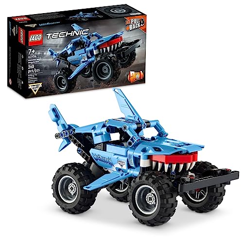 LEGO Technic Monster Jam Megalodon 42134 Model Building Kit; A 2-in-1 Build for Kids Who Love Monster Truck Toys; Kids Will Love Racing This Cool Shark Vehicle; for Ages 7+ (260 Pieces) von LEGO