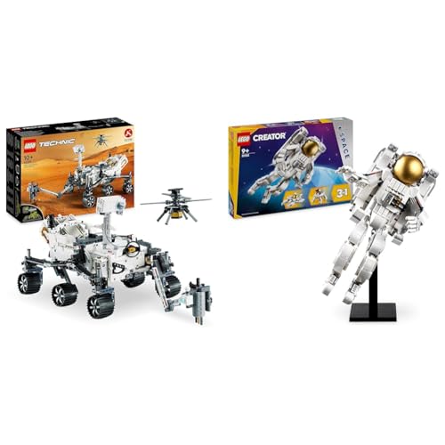 LEGO Technic NASA Mars-Rover Perserverance Weltraum Spielzeug Set mit AR-App & Creator 3in1 Astronaut im Weltraum Spielzeug, Modellbausatz von LEGO