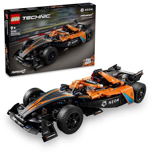 LEGO Technic NEOM McLaren Formula E Race Car, Rennwagen Spielzeug für Kinder ab 9 Jahren, Jungen und Mädchen, Modellfahrzeug-Bausatz, Dekoration für das Kinderzimmer, Geschenkidee zum Geburtstag 42169 von LEGO
