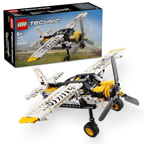 LEGO Technic Propellerflugzeug, Baubares Flugzeug Spielzeug für Kinder, Geschenk für Jungen und Mädchen ab 8 Jahren, Modellflugzeug mit drehendem Propeller und 4-Zylinderkolbenmotor 42198 von LEGO