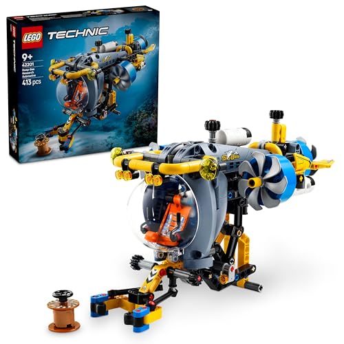 LEGO Technic Tiefseeforscher U-Boot Spielzeug, Bauspielzeug für Kinder, Jungen und Mädchen ab 9 Jahren, kreative Geschenkideen zum Geburtstag, baubares Fahrzeug, mit drehenden Propellern 42201 LEGO Technic Tiefseeforscher U-Boot Spielzeug, Bauspielzeug für Kinder, Jungen und Mädchen ab 9 Jahren, kreative Geschenkideen zum Geburtstag, baubares Fahrzeug, mit drehenden Propellern 42201 von LEGO