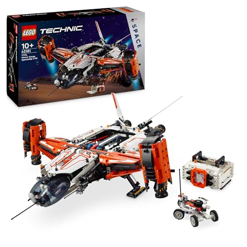 LEGO Technic VTOL-Schwerlastraumfrachter LT81, Space Bauset, Weltraum-Spielzeug, Raumschiff, Spielset mit Mini-Rover, Geschenk für Jungen & Mädchen ab 10 Jahren 42181 von LEGO
