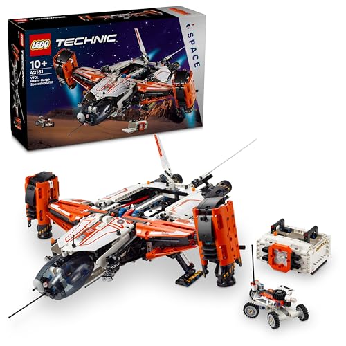 LEGO Technic VTOL-Schwerlastraumfrachter LT81, Space Bauset, Weltraum-Spielzeug, Raumschiff, Spielset mit Mini-Rover, Geschenk für Jungen & Mädchen ab 10 Jahren 42181 von LEGO