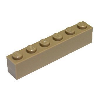 LEGO Teile und Teile: Dark Tan (Sandgelb), 1 x 6 Ziegelstein, 50 Stück von LEGO