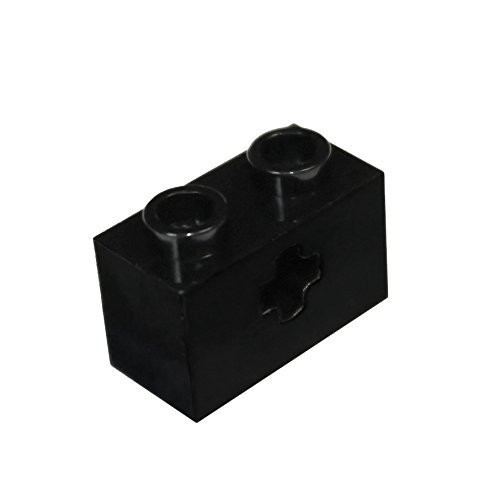 LEGO Teile und Teile: Technic Black 1x2 Brick mit Achsloch x20 von LEGO
