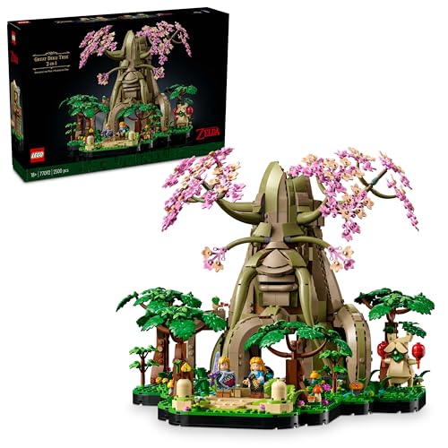 LEGO The Legend of Zelda Deku-Baum 2-in-1, Vatertagsgeschenk für Papa, Sammler-Set mit Prinzessin Zelda und 3 Minifiguren, Bauset für Erwachsene 77092 von LEGO
