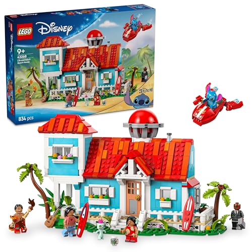 LEGO ǀ Disney Das Strandhaus aus „Lilo und Stitch“ - Bauspielzeug mit 6 Zimmern, Sternwarte, Raumschiff und 5 Minifiguren - Geburtstagsgeschenk für Mädchen & Jungen ab 9 Jahren und Fans 43268 LEGO ǀ Disney Das Strandhaus aus „Lilo und Stitch“ - Bauspielzeug mit 6 Zimmern, Sternwarte, Raumschiff und 5 Minifiguren - Geburtstagsgeschenk für Mädchen & Jungen ab 9 Jahren und Fans 43268 von LEGO