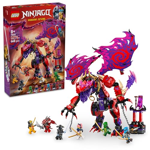LEGO NINJAGO Chaosdrache Donnerzahn - Spielzeug mit 6 Ninja Minifiguren - Rollenspiel Bauset für Jungen und Mädchen ab 8 Jahren - Geschenke für Fans der TV-Serie Aufstieg der Drachen 71832 von LEGO