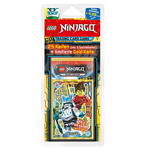 Lego 180996 Ninjago Serie V Next Level, Blisterpack, 5 Booster und Limitierte Goldkarte von LEGO