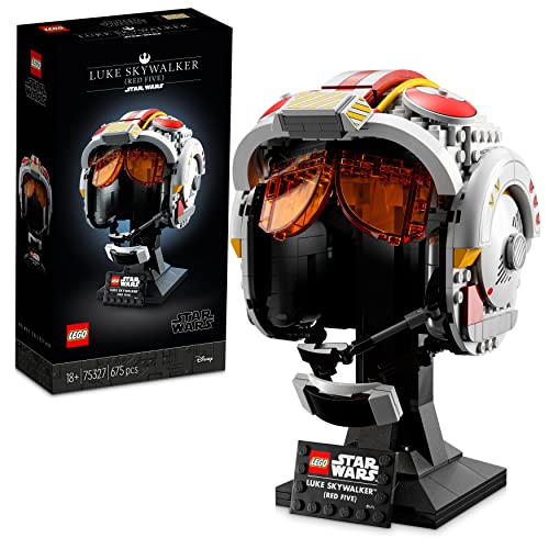 LEGO 75327 Star Wars Helm von Luke Skywalker (Rot Fünf) Modell, Sammlerstück und ein tolles Geschenk für Erwachsene, Bausatz, Zimmer-Deko von LEGO