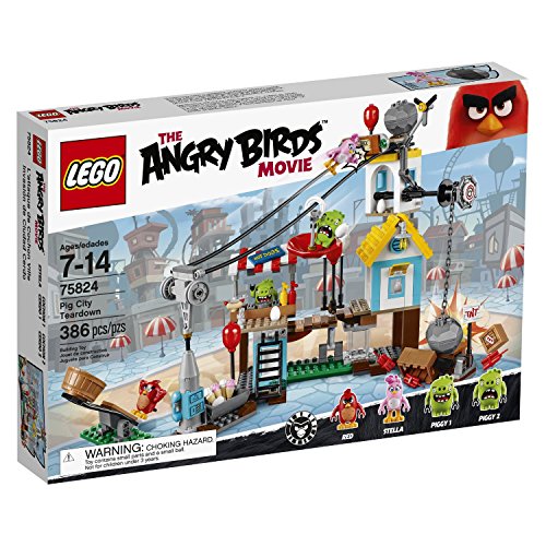 Lego – 75824 – The Angry Birds Movie Set, Zerstörung der Stadt der Schweine von Lego GmbH