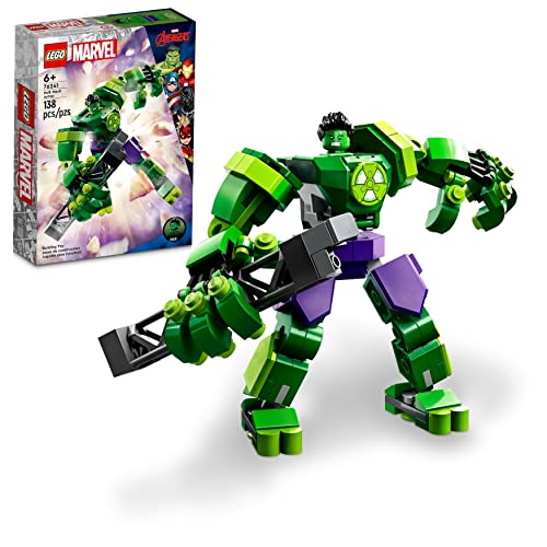 Lego 76241 Marvel Hulk Mech Armour, Avengers Actionfiguren-Set zum Sammeln, Superhelden zum Zusammenbauen für Jungen und Mädchen ab 6 Jahren, Geschenkidee von LEGO