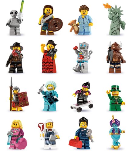 Lego 8827 - Komplettsatz - alle 16 Minifiguren der Sammelfiguren Serie 6 von LEGO