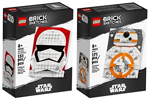 Lego Brick Sketches Star Wars First Order Stormtrooper (40391) & BB-8 (40431) Exclusive Bundle von LEGO