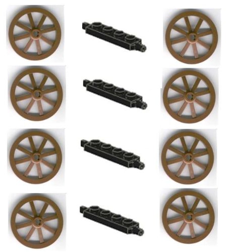 Lego City Räder und Achsen für Kutschen 12 Teile wie Bild von LEGO