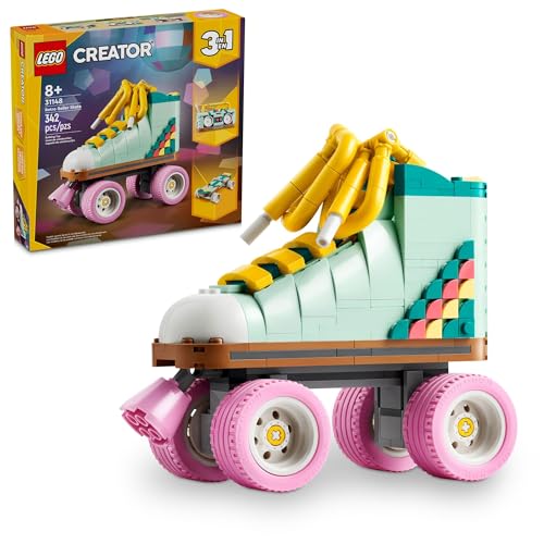 Lego Creator 3 in 1 Retro Rollschuh Bauset 31148, verwandelt Sich vom Rollschuhspielzeug zum Mini-Skateboard zum Boombox-Radio von LEGO