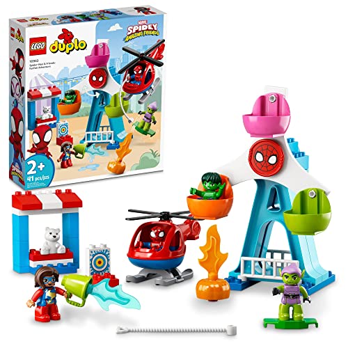 Lego DUPLO Marvel Spider-Man & Friends: Funfair Adventure 10963 Fairground with Helicopter Toy, Spidey and Hulk Figures, Toys for Toddlers, Boys & Girls Ages 2 Plus Lego DUPLO Marvel Spider-Man & Friends: Funfair Adventure 10963 Fairground with Helicopter Toy, Spidey and Hulk Figures, Toys for Toddlers, Boys & Girls Ages 2 Plus von LEGO
