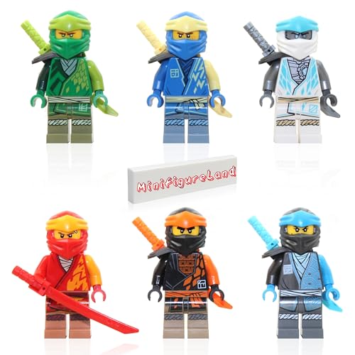 Lego NINJAGO Core Minifigure Combo Pack - Lloyd, Jay, Kai, Cole, Zane, NYA (with Weapons) von Hakdsy