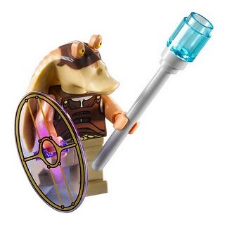 Lego Star Wars Minifigur Gungan Soldat Soldier bewaffnet aus 7929 von LEGO