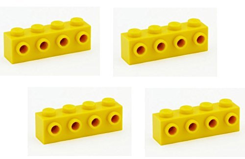 Parts - Bricks, Modified Lego 1 x 4 with 4 Studs on 1 Side (Pack of 4 - Yellow) by von LEGO