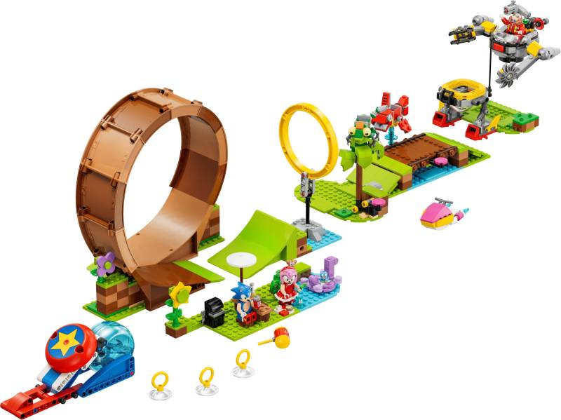 Sonics Looping-Challenge in der Green Hill Zone von LEGO