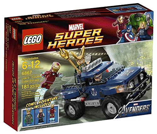 enthält 3 Minifiguren: Iron Man, Loki und Hawkeye – Lego Loki Cosmic Cube Escape 6867 von LEGO
