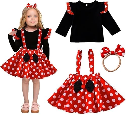 LEGQYJK Mädchen Maus Mouse Kostüm Set, Faschingskostüme Mädchen 3–4 Jahren Mousekostüm, Karnevals Maus Mouse Mädchen Kleids Verkleidung mit Ballettkeider Stirnband für Halloweens Faschings Partys von LEGQYJK